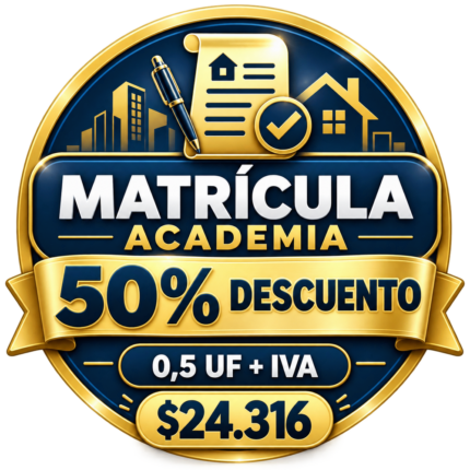 Matrícula Academia 50% descuento 0,5 UF + IVA